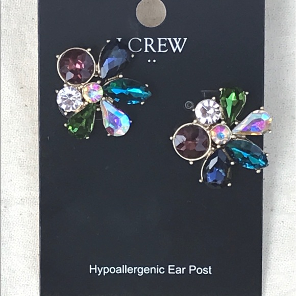 JCrew Factory Nwt Crystal Cluster Stud Earrings 33$